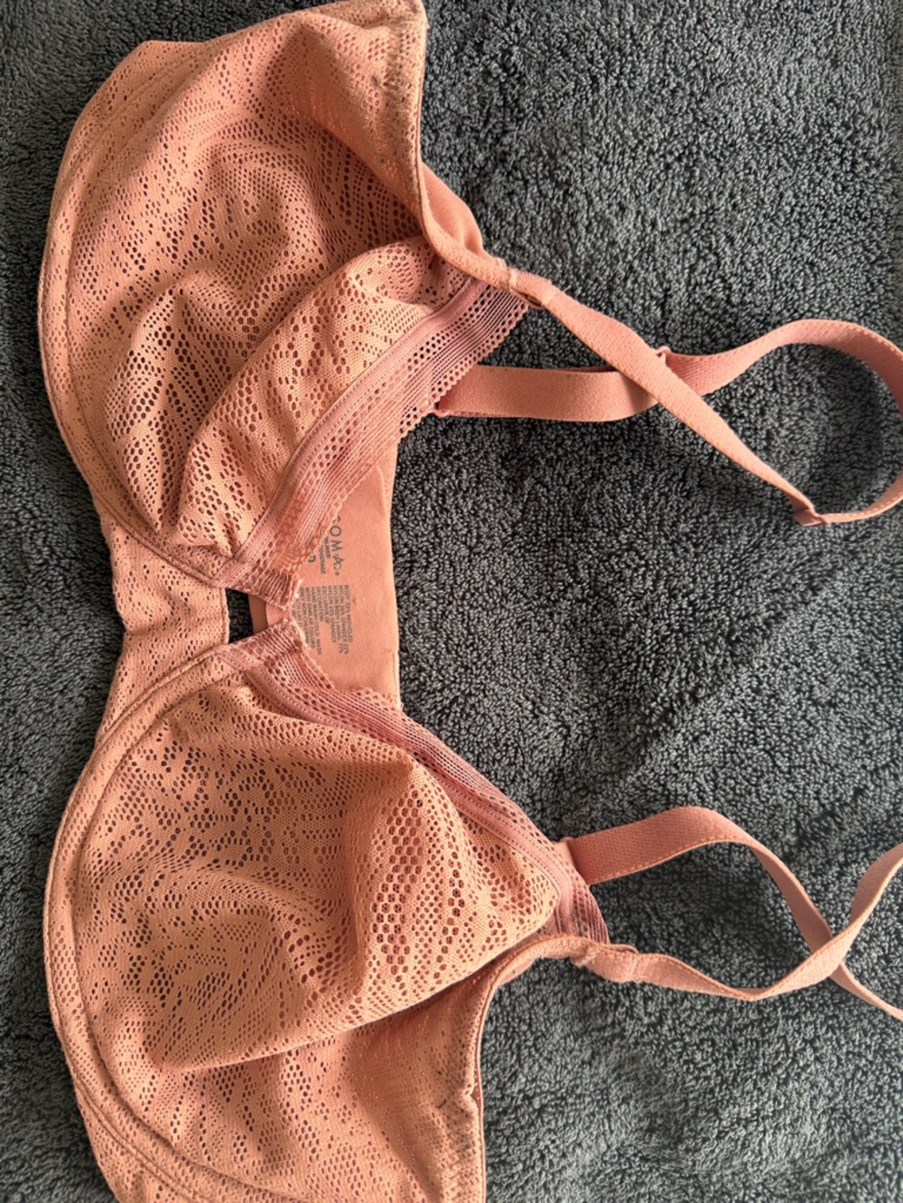 Soma Peach Lace Mesh Unlined